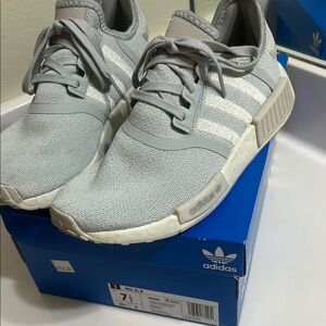 Adidas Light Gray and White Sneakers